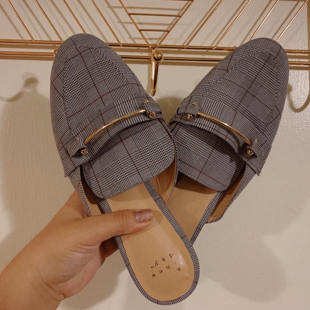 A NEW DAY plaid mule